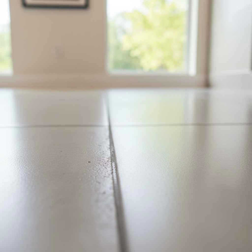 Close-up shot of unsealed grout texture.