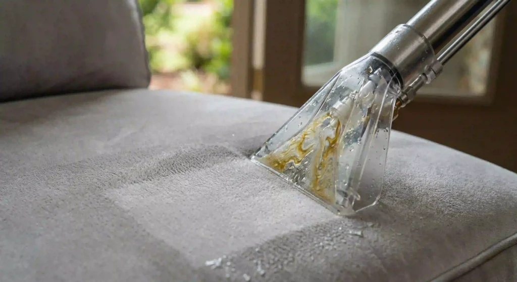 close-up image of fabric cleaning (no people)