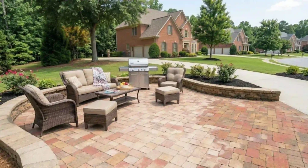 spotless outdoor space ready for use