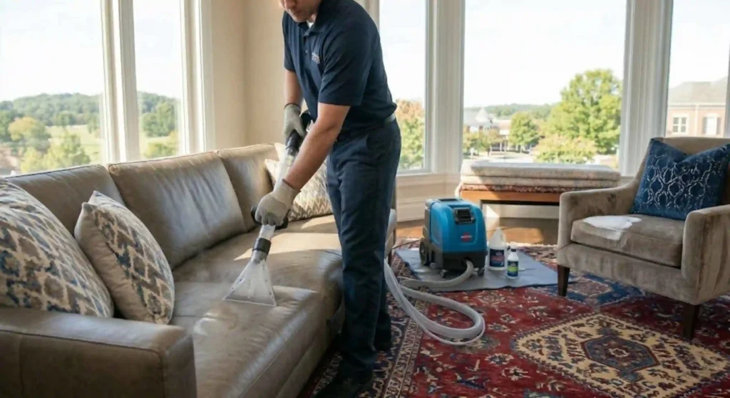 Professional sofa cleaning service in Suwanee home