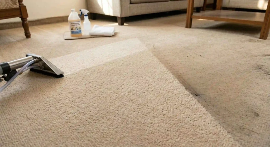 clean, fresh carpet after service